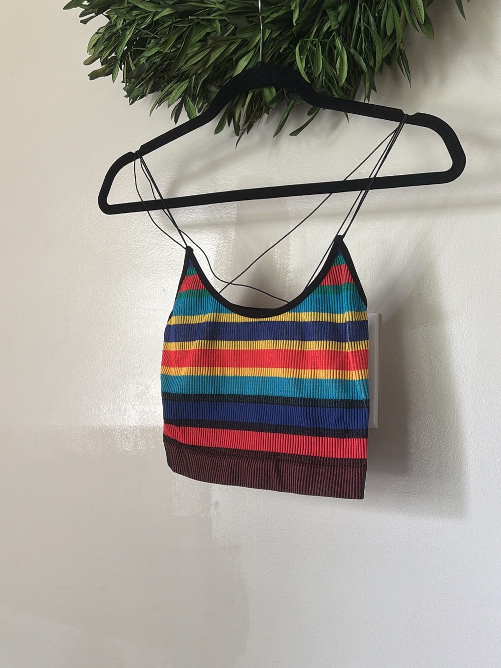 Urban Outfitters Multicolor Ribbed Striped Crop Tank
